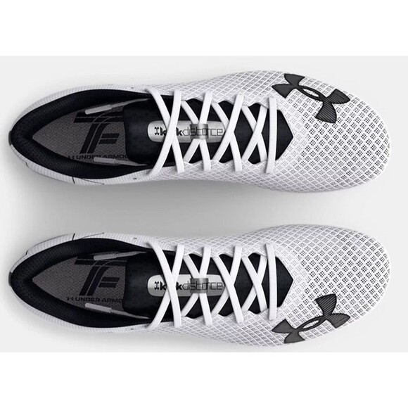 Under Armour Mens Size 12 Womens 13.5 Track Shoes White Kick Distance Running 4
